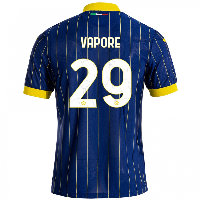 Gyermek Angelo Vapore #29 Kék Sárga Hazai Jersey 2024/25 Mez Póló Ing