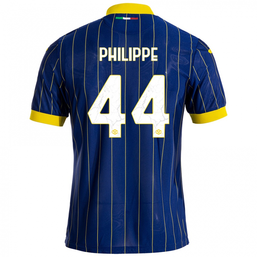 Gyermek Mathis Philippe #44 Kék Sárga Hazai Jersey 2024/25 Mez Póló Ing