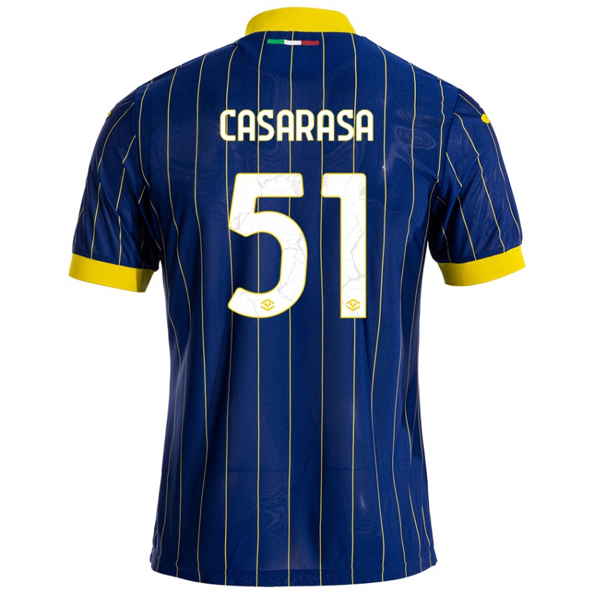 Gyermek Asia Casarasa #51 Kék Sárga Hazai Jersey 2024/25 Mez Póló Ing