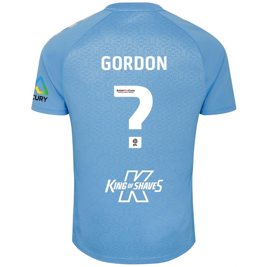 Gyermek Joshua Gordon #0 Kék Fehér Hazai Jersey 2024/25 Mez Póló Ing