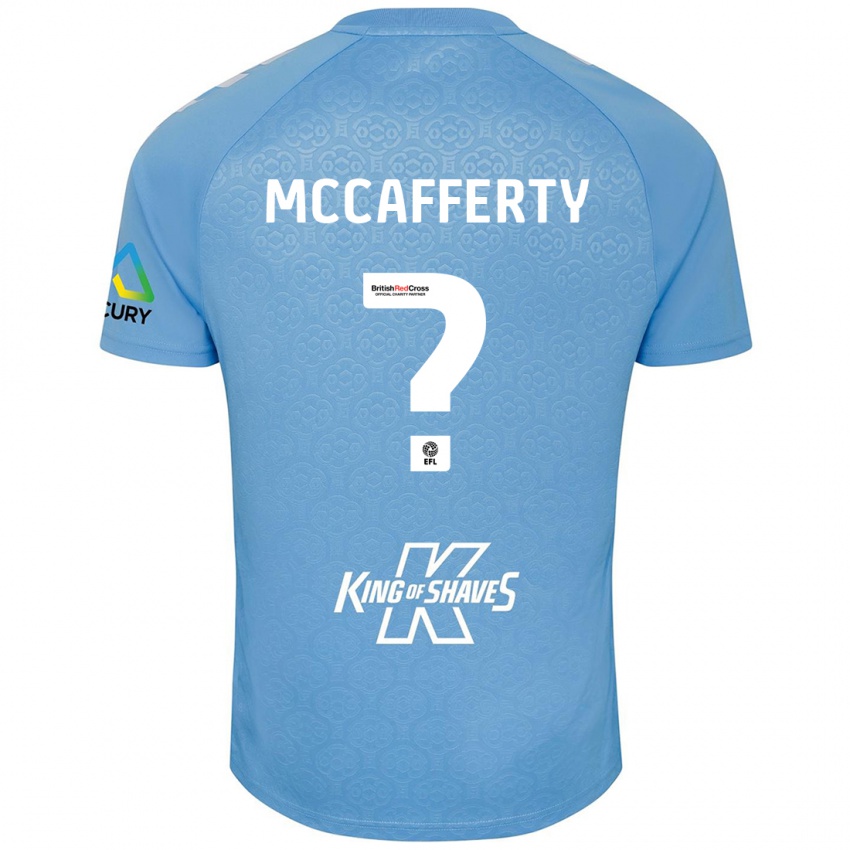 Gyermek Lewys Mccafferty #0 Kék Fehér Hazai Jersey 2024/25 Mez Póló Ing