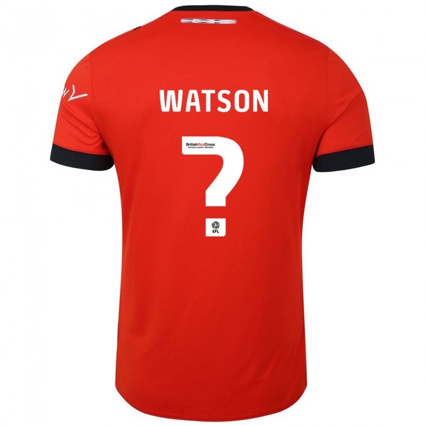 Gyermek Louie Watson #0 Narancssárga Fekete Hazai Jersey 2024/25 Mez Póló Ing