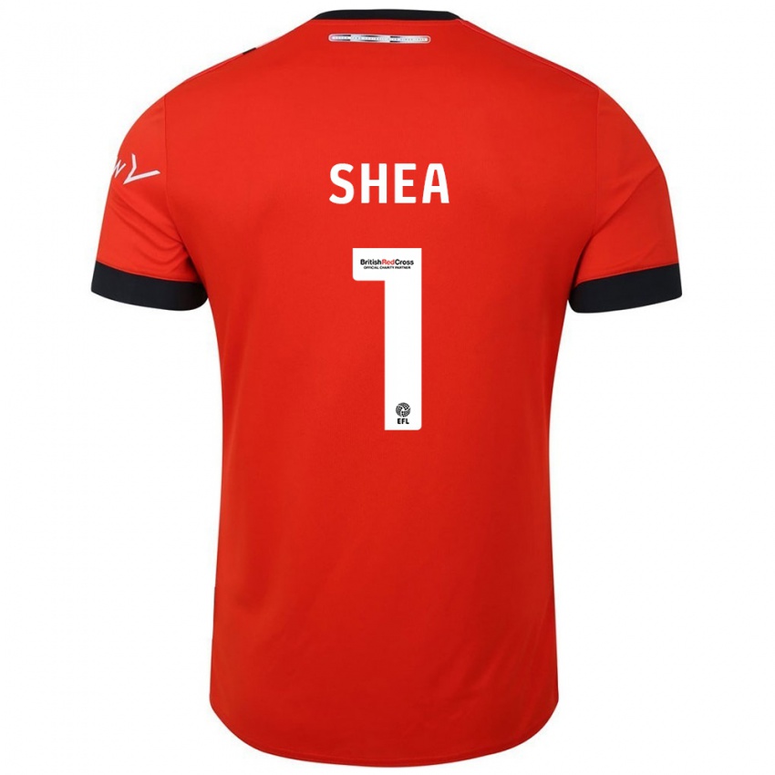 Gyermek James Shea #1 Narancssárga Fekete Hazai Jersey 2024/25 Mez Póló Ing