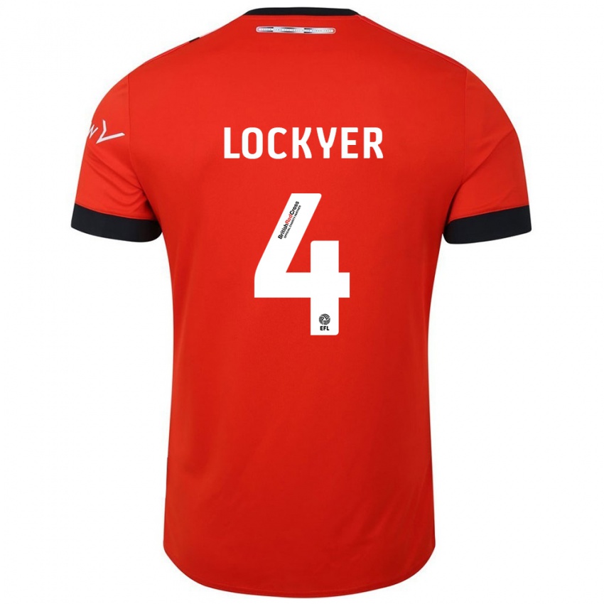 Gyermek Tom Lockyer #4 Narancssárga Fekete Hazai Jersey 2024/25 Mez Póló Ing