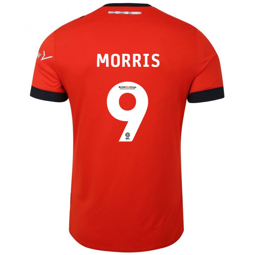 Gyermek Carlton Morris #9 Narancssárga Fekete Hazai Jersey 2024/25 Mez Póló Ing