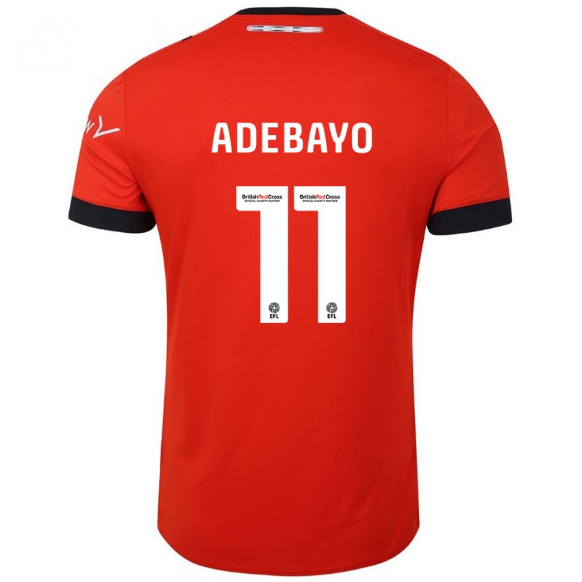 Gyermek Elijah Adebayo #11 Narancssárga Fekete Hazai Jersey 2024/25 Mez Póló Ing