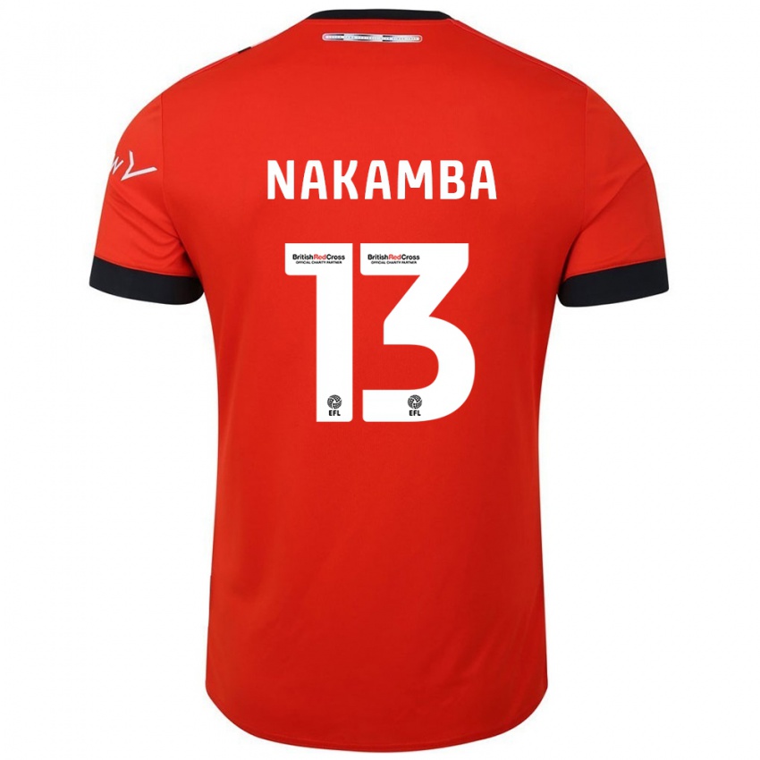 Gyermek Marvelous Nakamba #13 Narancssárga Fekete Hazai Jersey 2024/25 Mez Póló Ing