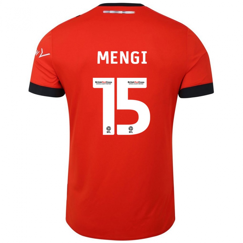 Gyermek Teden Mengi #15 Narancssárga Fekete Hazai Jersey 2024/25 Mez Póló Ing