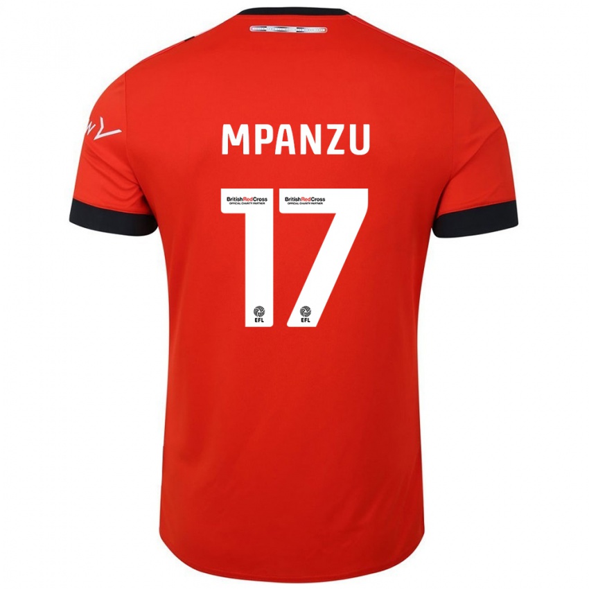 Gyermek Pelly Ruddock Mpanzu #17 Narancssárga Fekete Hazai Jersey 2024/25 Mez Póló Ing