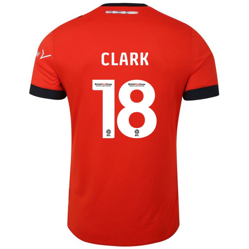 Gyermek Jordan Clark #18 Narancssárga Fekete Hazai Jersey 2024/25 Mez Póló Ing