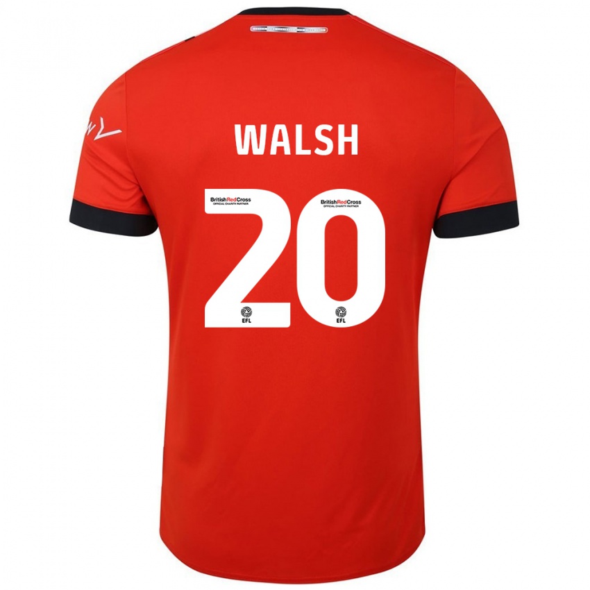 Gyermek Liam Walsh #20 Narancssárga Fekete Hazai Jersey 2024/25 Mez Póló Ing