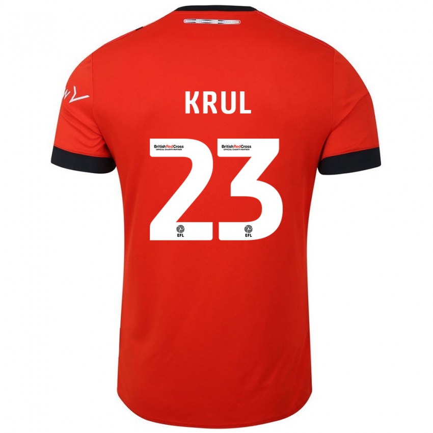 Gyermek Tim Krul #23 Narancssárga Fekete Hazai Jersey 2024/25 Mez Póló Ing