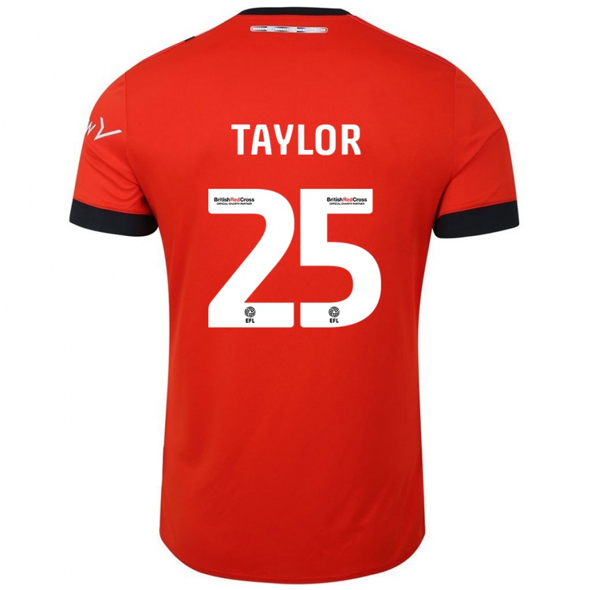 Gyermek Joe Taylor #25 Narancssárga Fekete Hazai Jersey 2024/25 Mez Póló Ing