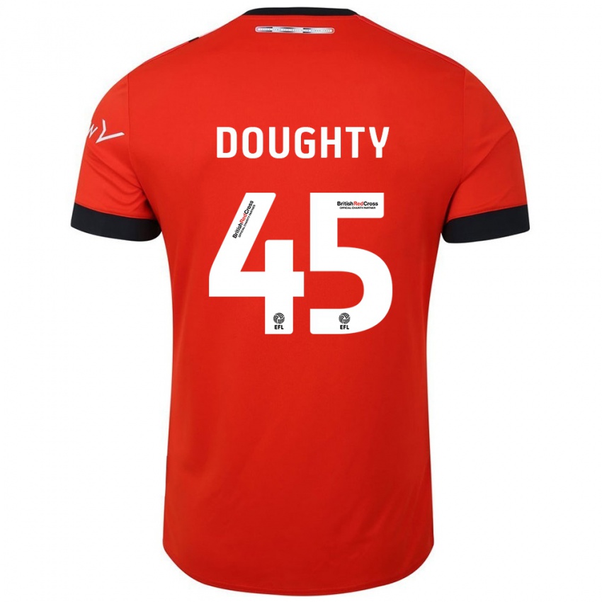 Gyermek Alfie Doughty #45 Narancssárga Fekete Hazai Jersey 2024/25 Mez Póló Ing