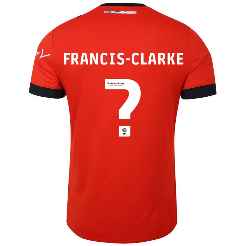 Gyermek Aidan Francis-Clarke #0 Narancssárga Fekete Hazai Jersey 2024/25 Mez Póló Ing