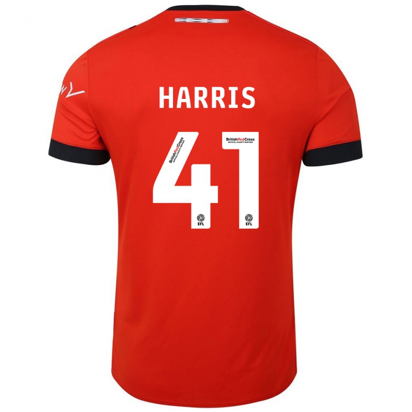 Gyermek Taylan Harris #41 Narancssárga Fekete Hazai Jersey 2024/25 Mez Póló Ing