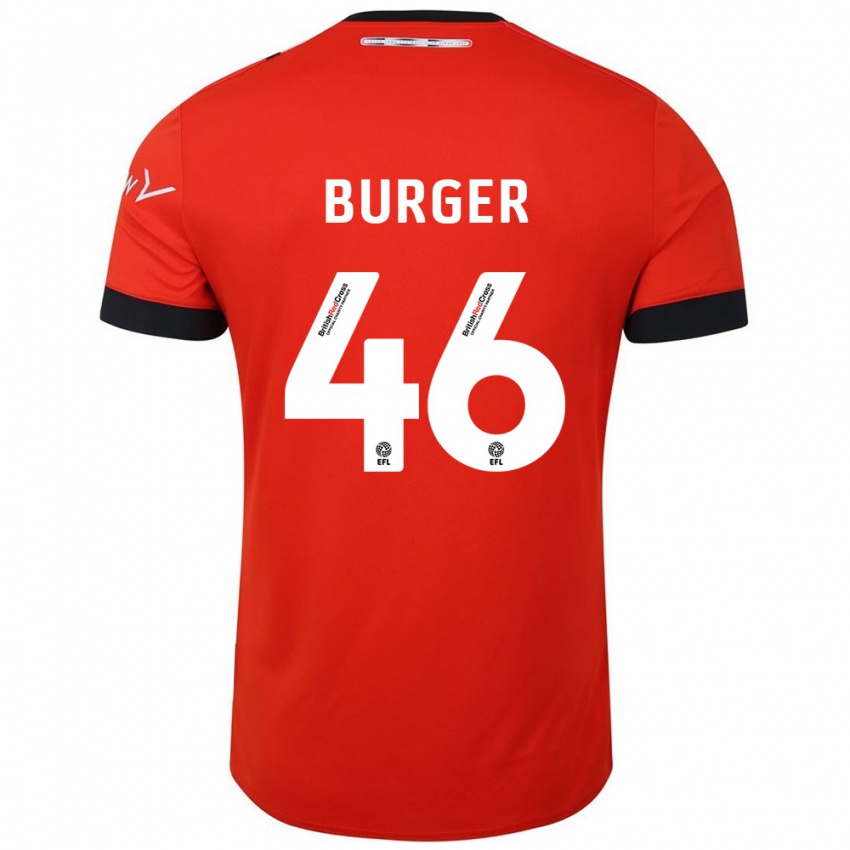 Gyermek Jake Burger #46 Narancssárga Fekete Hazai Jersey 2024/25 Mez Póló Ing