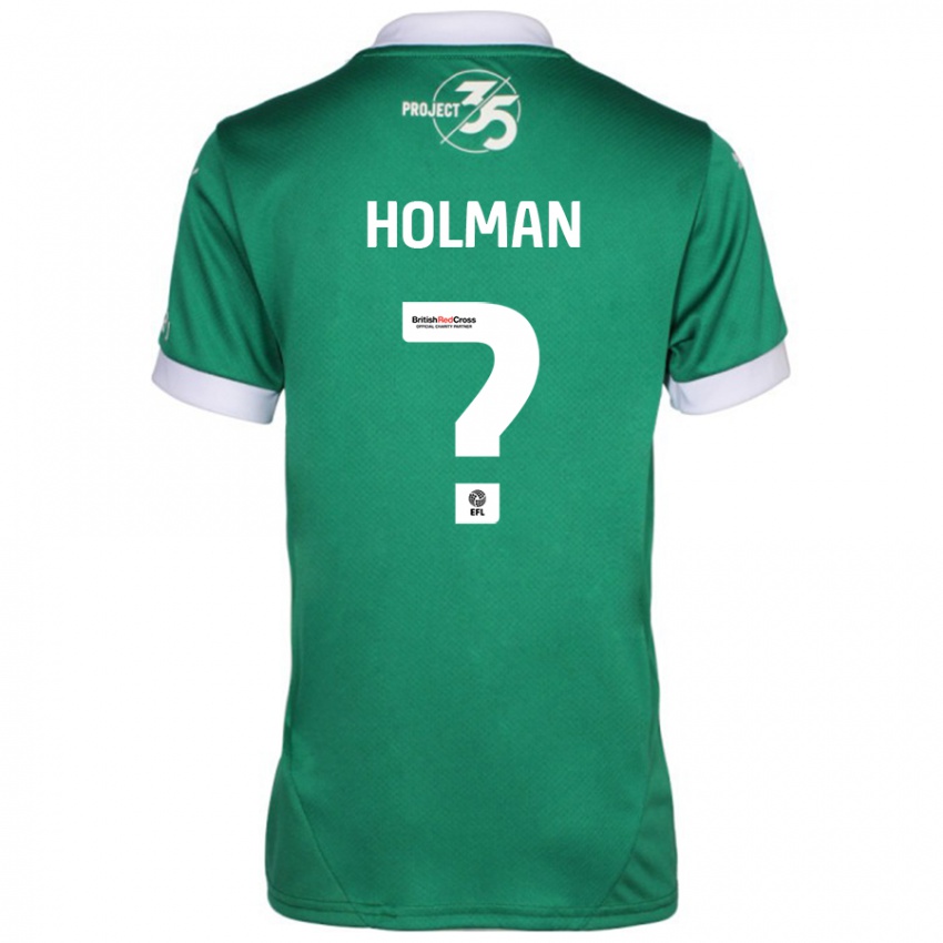 Gyermek Daniel Holman #0 Zöld Fehér Hazai Jersey 2024/25 Mez Póló Ing