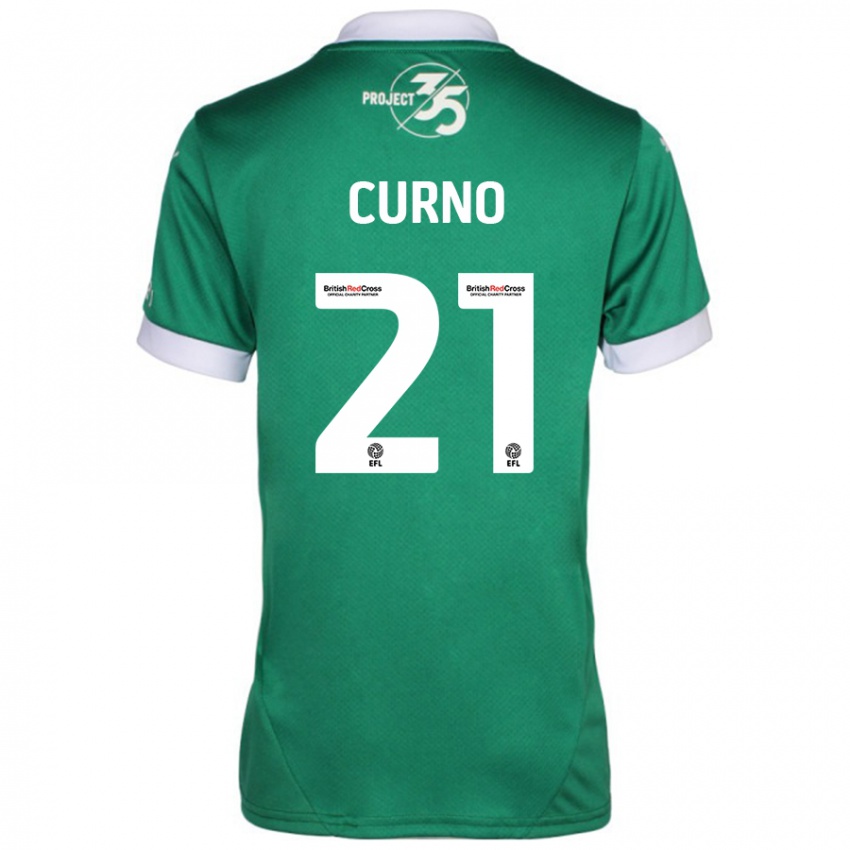 Gyermek Maddi Curno #21 Zöld Fehér Hazai Jersey 2024/25 Mez Póló Ing