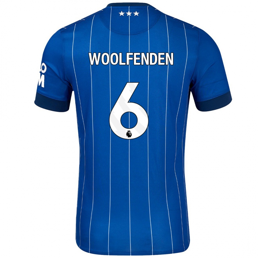 Gyermek Luke Woolfenden #6 Sötétkék Hazai Jersey 2024/25 Mez Póló Ing