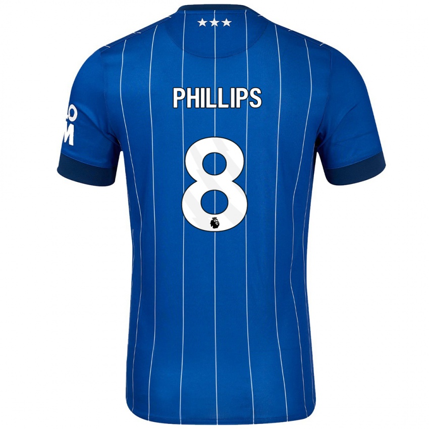 Gyermek Kalvin Phillips #8 Sötétkék Hazai Jersey 2024/25 Mez Póló Ing