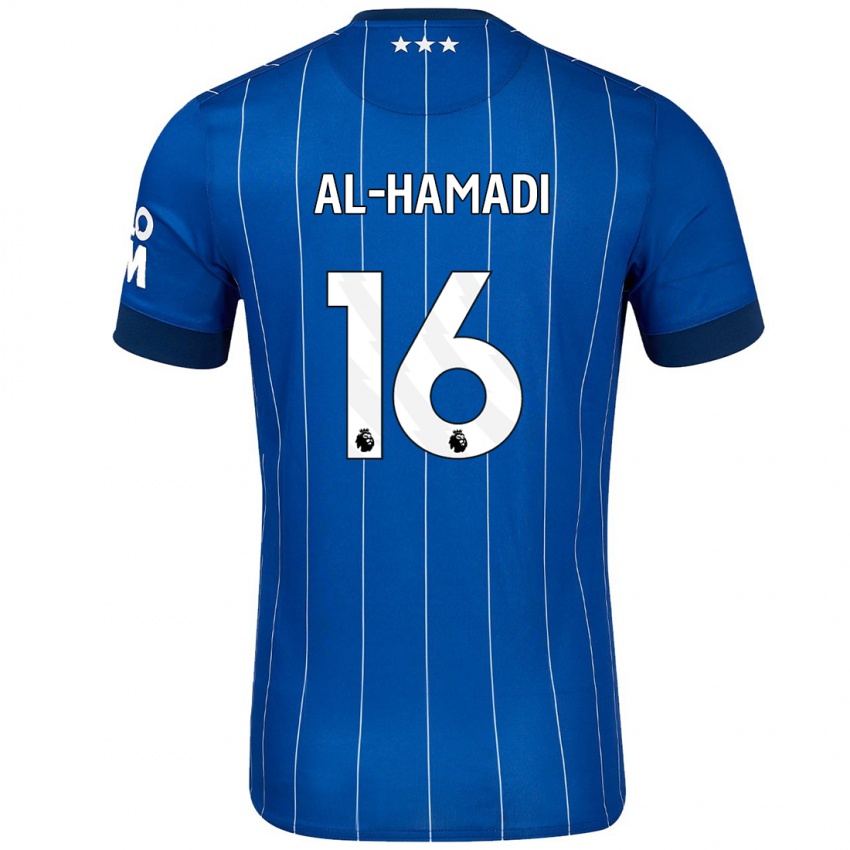 Gyermek Ali Al-Hamadi #16 Sötétkék Hazai Jersey 2024/25 Mez Póló Ing