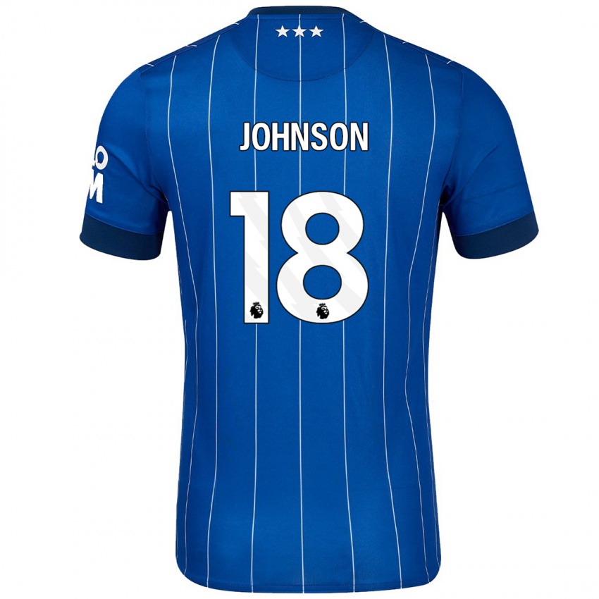 Gyermek Ben Johnson #18 Sötétkék Hazai Jersey 2024/25 Mez Póló Ing