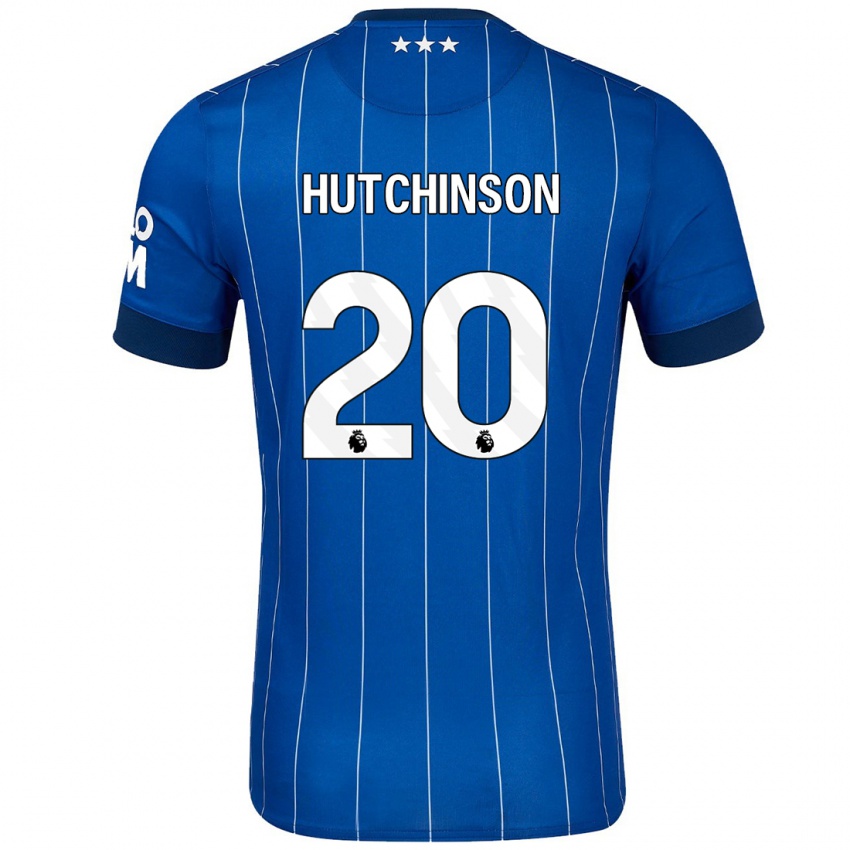 Gyermek Omari Hutchinson #20 Sötétkék Hazai Jersey 2024/25 Mez Póló Ing