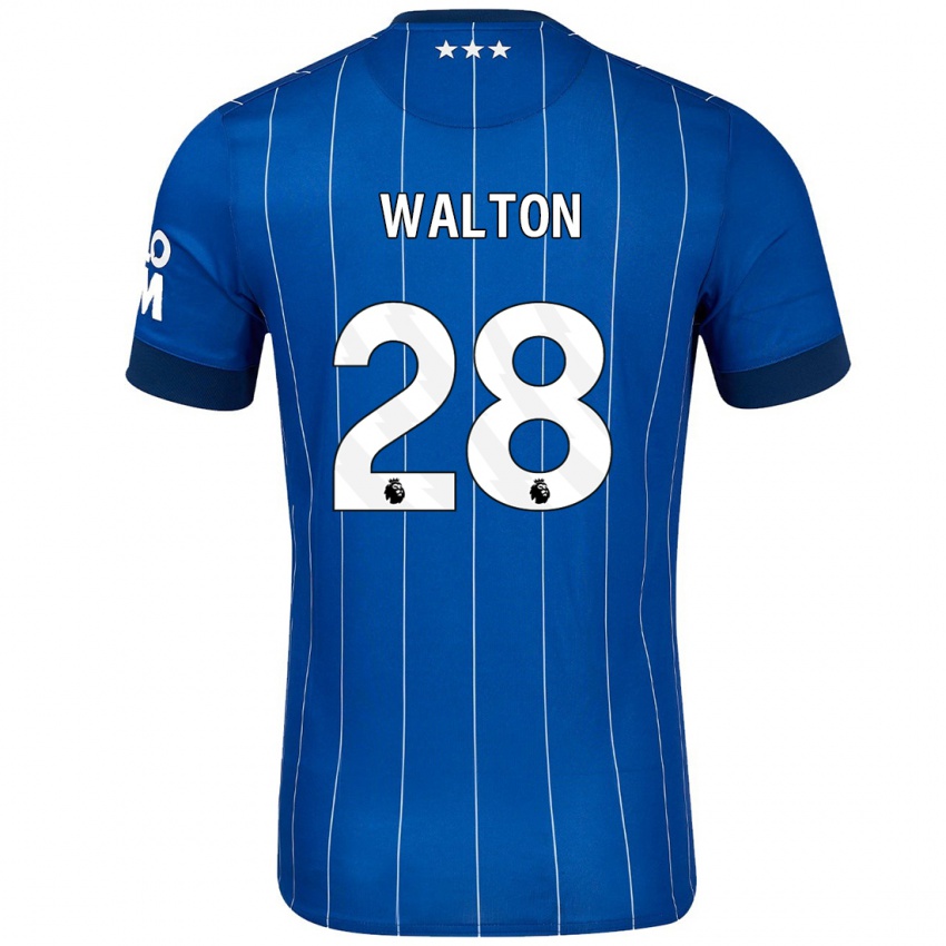 Gyermek Christian Walton #28 Sötétkék Hazai Jersey 2024/25 Mez Póló Ing