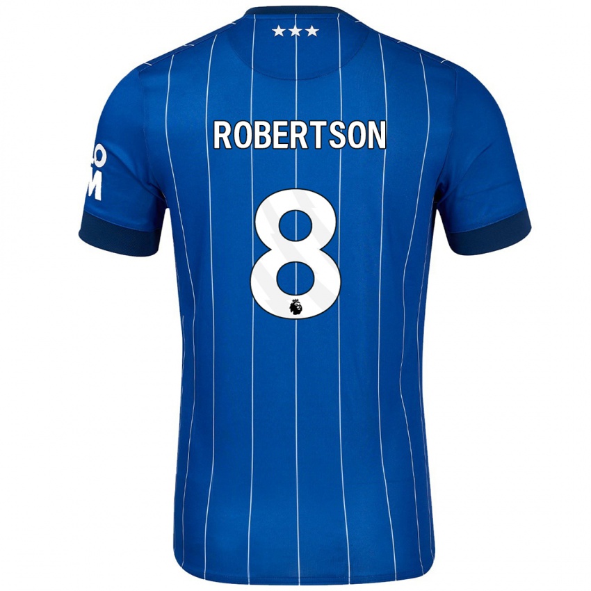 Gyermek Kyra Robertson #8 Sötétkék Hazai Jersey 2024/25 Mez Póló Ing