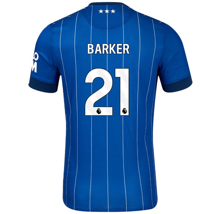 Gyermek Maisy Barker #21 Sötétkék Hazai Jersey 2024/25 Mez Póló Ing