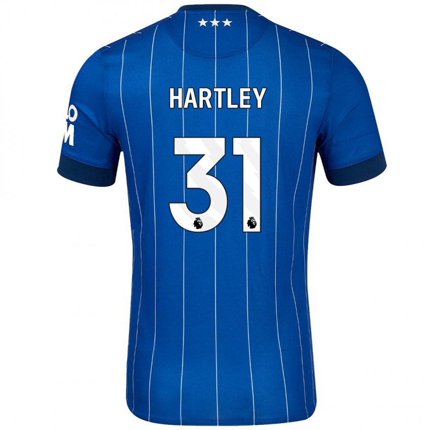 Gyermek Laura Hartley #31 Sötétkék Hazai Jersey 2024/25 Mez Póló Ing