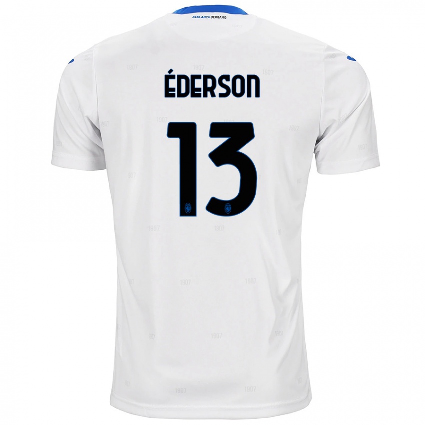 Gyermek Ederson #13 Fehér Idegenbeli Jersey 2024/25 Mez Póló Ing