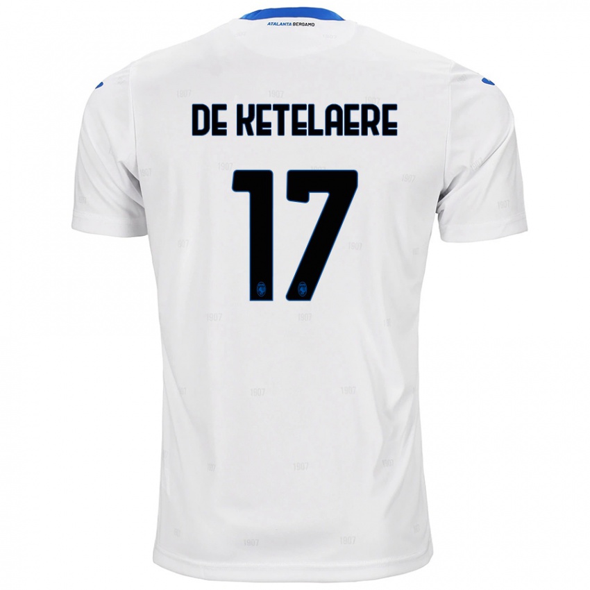 Gyermek Charles De Ketelaere #17 Fehér Idegenbeli Jersey 2024/25 Mez Póló Ing