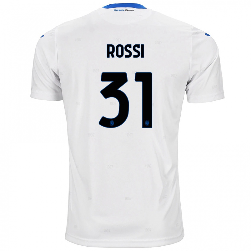 Gyermek Francesco Rossi #31 Fehér Idegenbeli Jersey 2024/25 Mez Póló Ing