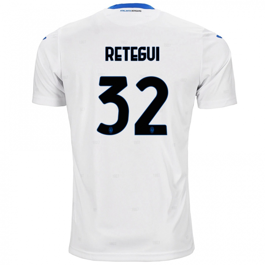 Gyermek Mateo Retegui #32 Fehér Idegenbeli Jersey 2024/25 Mez Póló Ing