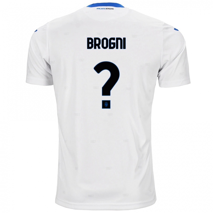 Gyermek Giorgio Brogni #0 Fehér Idegenbeli Jersey 2024/25 Mez Póló Ing