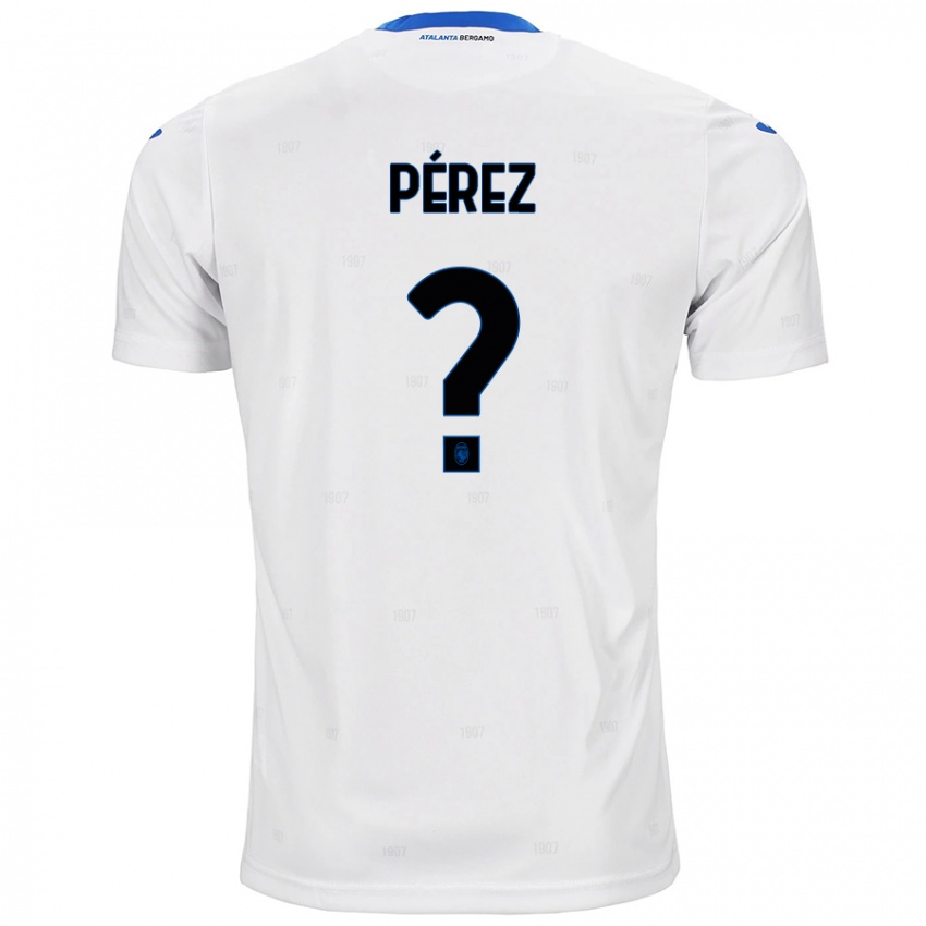 Gyermek David Pérez #0 Fehér Idegenbeli Jersey 2024/25 Mez Póló Ing