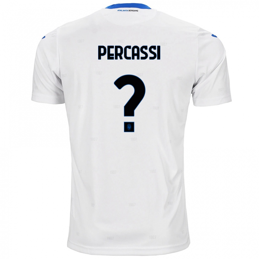 Gyermek Giovanni Percassi #0 Fehér Idegenbeli Jersey 2024/25 Mez Póló Ing