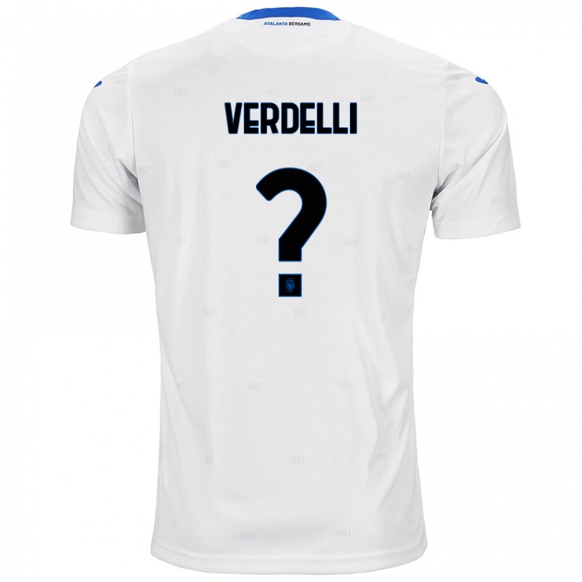 Gyermek Davide Verdelli #0 Fehér Idegenbeli Jersey 2024/25 Mez Póló Ing