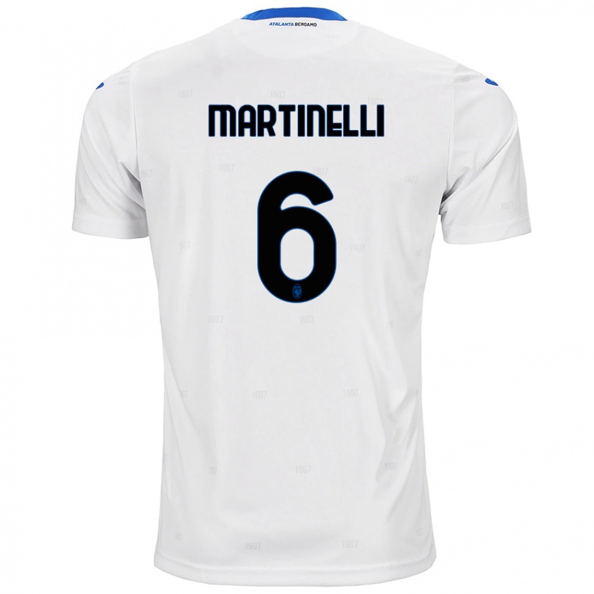 Gyermek Gabriel Martinelli #6 Fehér Idegenbeli Jersey 2024/25 Mez Póló Ing