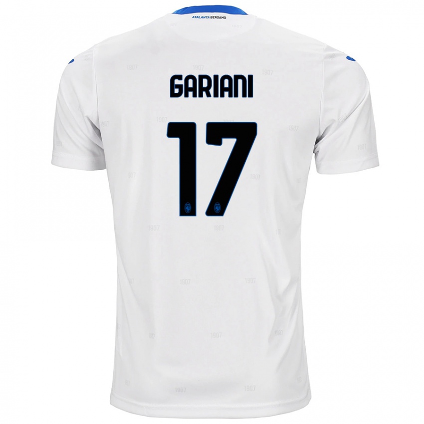 Gyermek Niccolò Gariani #17 Fehér Idegenbeli Jersey 2024/25 Mez Póló Ing