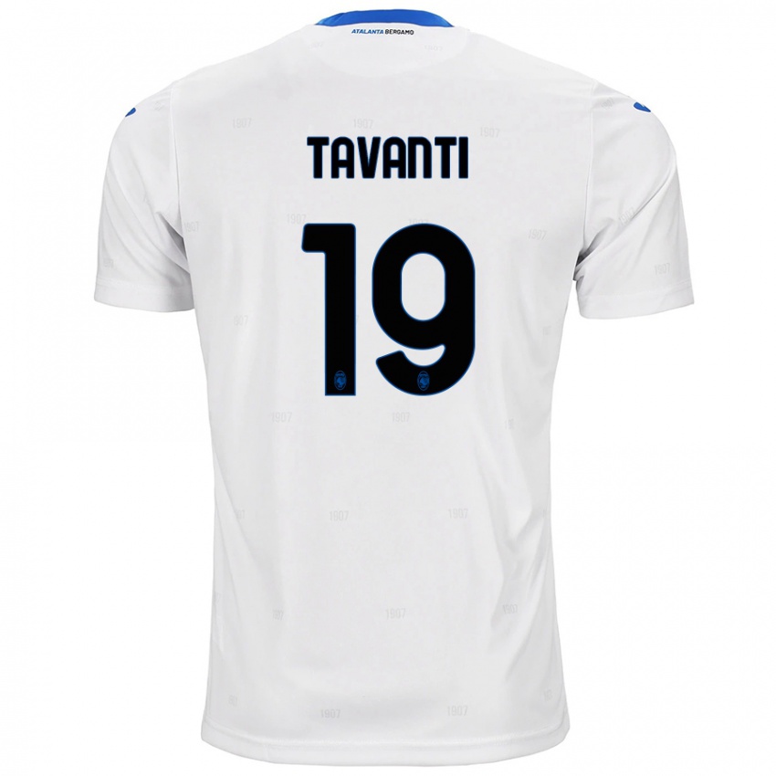 Gyermek Mattia Tavanti #19 Fehér Idegenbeli Jersey 2024/25 Mez Póló Ing