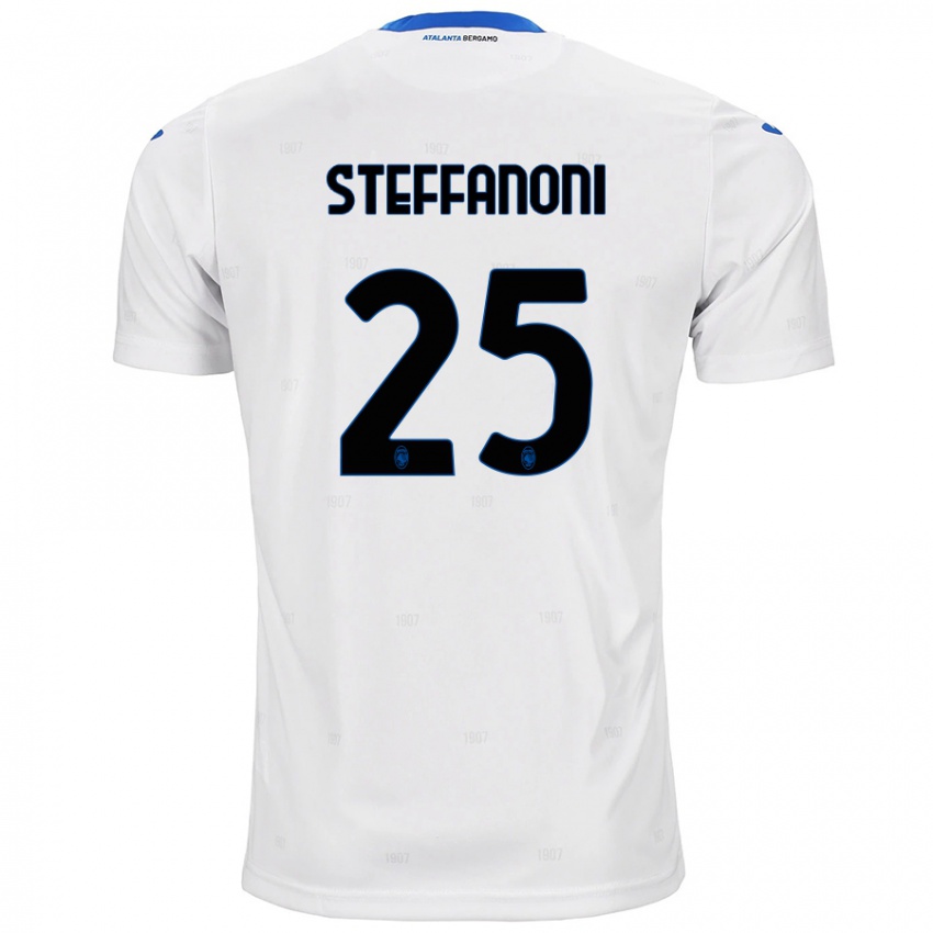 Gyermek Federico Steffanoni #25 Fehér Idegenbeli Jersey 2024/25 Mez Póló Ing