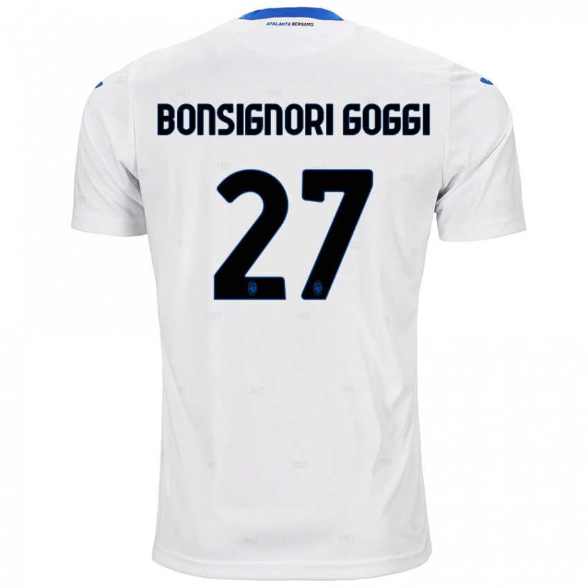 Gyermek Lorenzo Bonsignori Goggi #27 Fehér Idegenbeli Jersey 2024/25 Mez Póló Ing