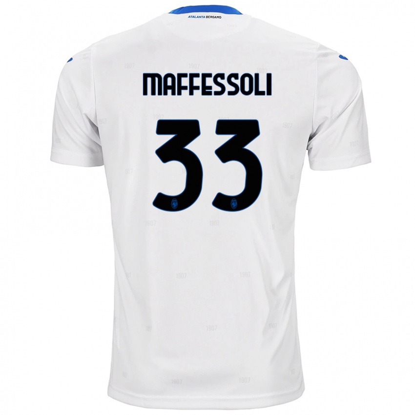 Gyermek Manuel Maffessoli #33 Fehér Idegenbeli Jersey 2024/25 Mez Póló Ing