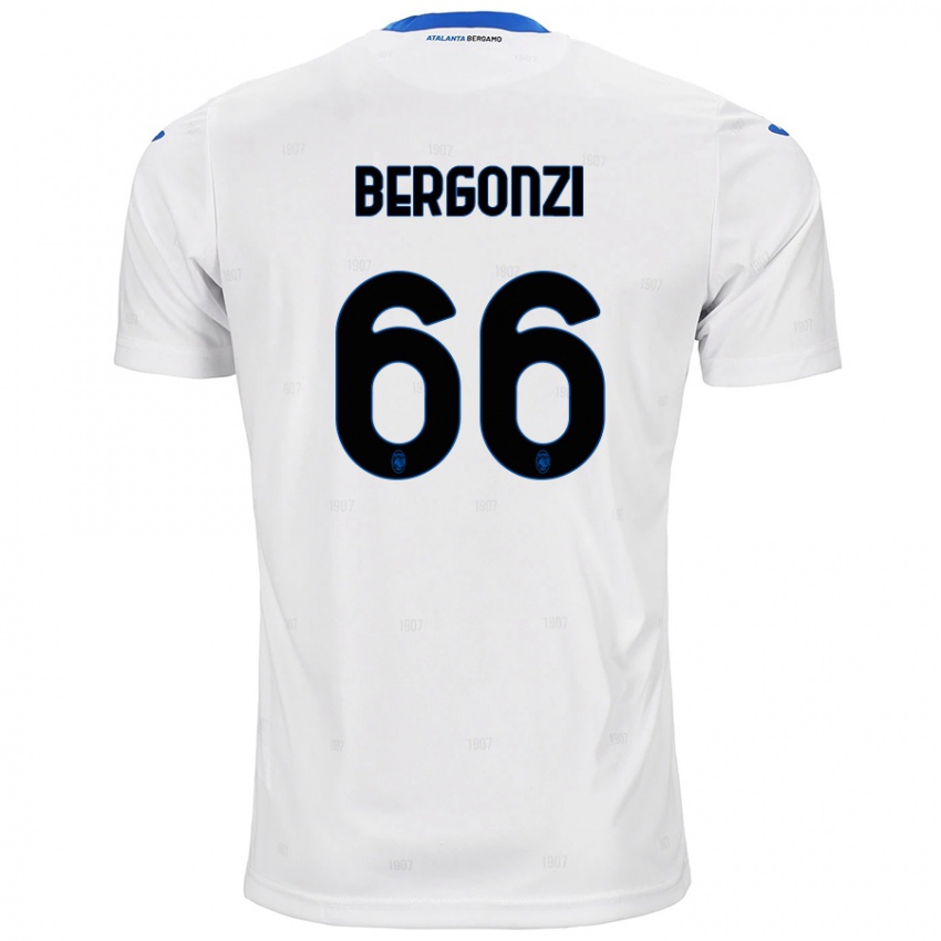 Gyermek Federico Bergonzi #66 Fehér Idegenbeli Jersey 2024/25 Mez Póló Ing