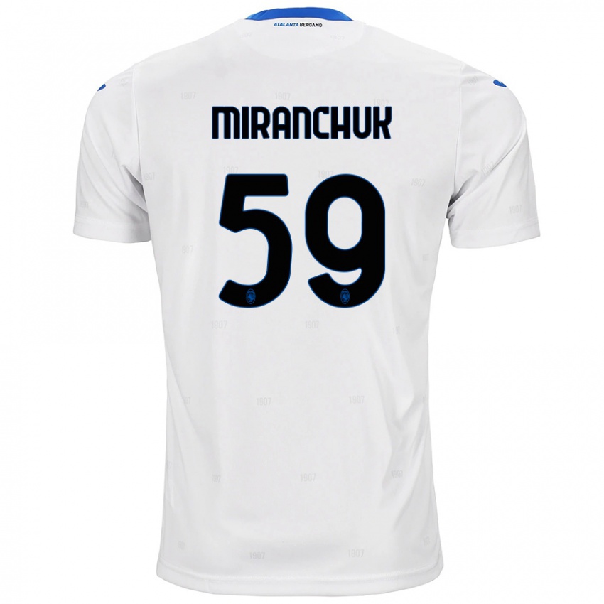 Gyermek Aleksey Miranchuk #59 Fehér Idegenbeli Jersey 2024/25 Mez Póló Ing