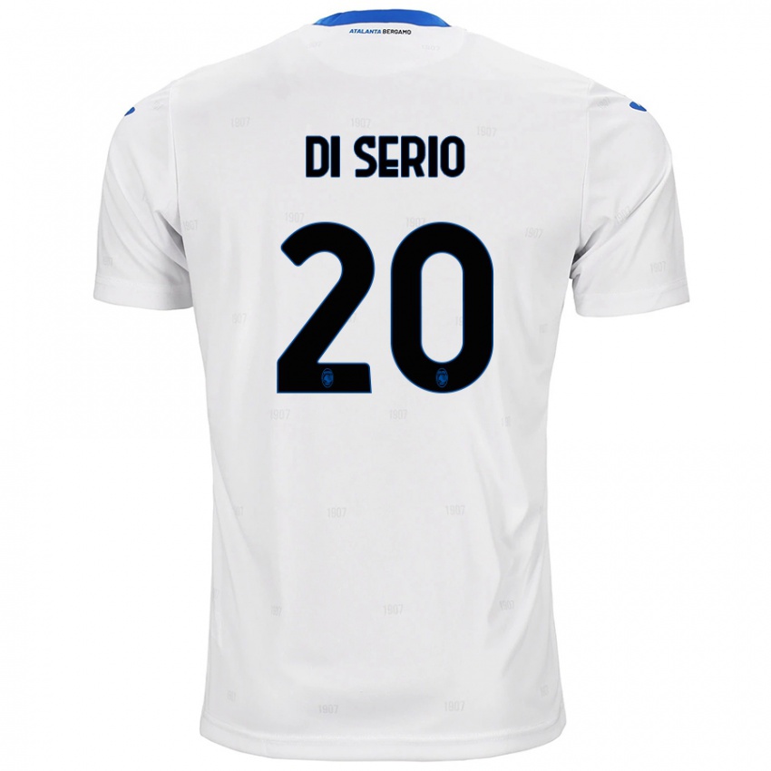 Gyermek Giuseppe Di Serio #20 Fehér Idegenbeli Jersey 2024/25 Mez Póló Ing