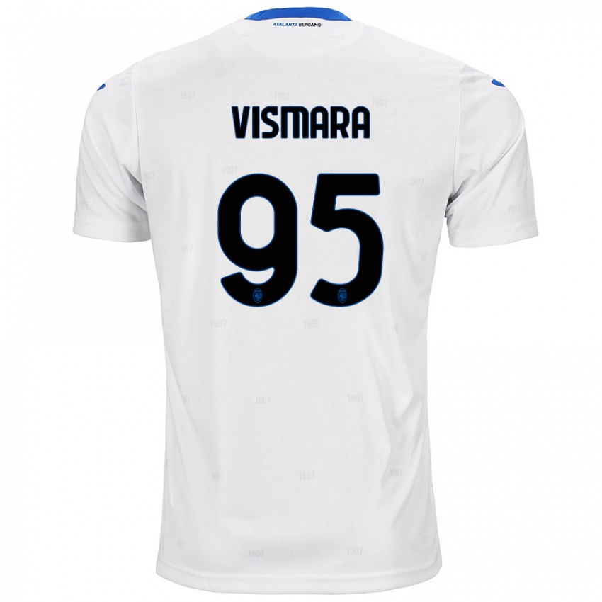 Gyermek Paolo Vismara #95 Fehér Idegenbeli Jersey 2024/25 Mez Póló Ing